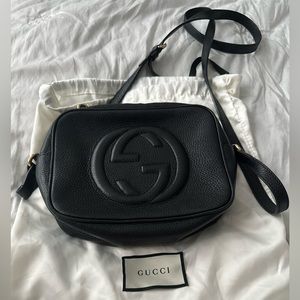 Gucci Soho Disco Crossbody Bag - Black - Comes with dust bag